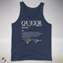 Queer Definition Premium Tank Top - Navy