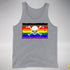Philly LGBTQ Pride Pirate Flag Premium Tank Top - Grey Heather
