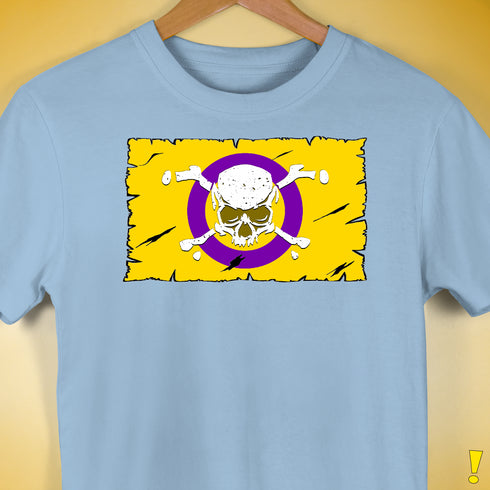 Intersex Pride Pirate Flag Premium Unisex T-Shirt - Baby Blue