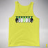 Agender Pride Christmas Lights Premium Tank Top - Neon Yellow
