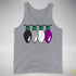 Asexual Pride Christmas Lights Premium Tank Top - Grey Heather