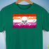 Lesbian Pride Pirate Flag Premium Unisex T-Shirt - Kelly Green