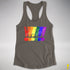 LGBTQ Pride Exclamation Points Racerback Tank - Dark Grey