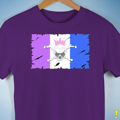 Drag Pride Pirate Flag Premium Unisex T-Shirt - Purple