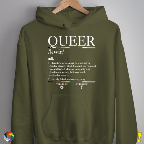 Queer Definition Hoodie - Army