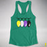 Nonbinary Pride Christmas Lights Racerback Tank - Kelly Green