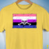 Genderfluid Pride Pirate Flag Premium Unisex T-Shirt - Yellow