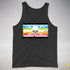 Queer Pride Pirate Flag Premium Tank Top - Charcoal Triblend
