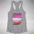 Pink Lesbian Ripped Reveal Racerback Tank - Heather Grey
