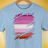 Pink Lesbian Ripped Reveal Premium Unisex T-Shirt - Baby Blue