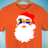 Santa’s LGBTQ Progress Pride Flag Shades Premium Unisex T-Shirt - Orange