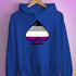 Asexual Pride 8-Bit Pixel Ace of Spades Hoodie - Royal Blue