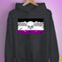 Asexual Pride Pirate Flag Hoodie - Dark Grey Heather