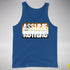 Assume Nothing Bear Pride Flag Premium Tank Top - Royal Blue