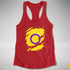 Intersex Pride Flag Ripped Reveal Racerback Tank - Red