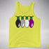 Asexual Pride Christmas Lights Premium Tank Top - Neon Yellow