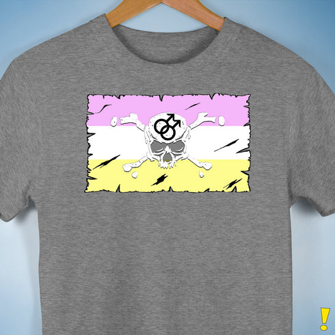 Twink Pride Pirate Flag Premium Unisex T-Shirt - Grey Heather