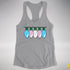 Transgender Pride Flag Christmas Lights Racerback Tank - Heather Grey