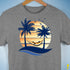 Bear Pride Hammock Summer Beach Sunset Premium Unisex T-Shirt - Grey Heather