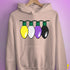 Nonbinary Pride Christmas Lights Hoodie - Light Pink