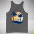 Agender Pride Hammock Summer Beach Sunset Premium Tank Top - Deep Heather