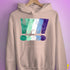MLM Gay Pride Grunge Exclamation Points Hoodie - Light Pink