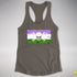 Genderqueer Pride Pirate Flag Racerback Tank - Dark Grey