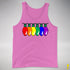 LGBTQ Pride Christmas Lights Premium Tank Top - Neon Pink