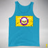 Intersex Pride Pirate Flag Premium Tank Top - Neon Blue