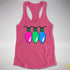 Polysexual Pride Christmas Lights Racerback Tank - Hot Pink