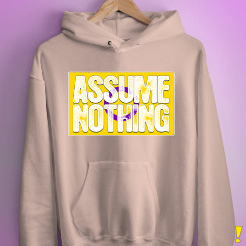Assume Nothing Intersex Pride Flag Hoodie - Light Pink