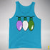Genderqueer Pride Christmas Lights Premium Tank Top - Neon Blue