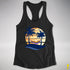 LGBTQ Pride Hammock Summer Beach Sunset Racerback Tank - Black