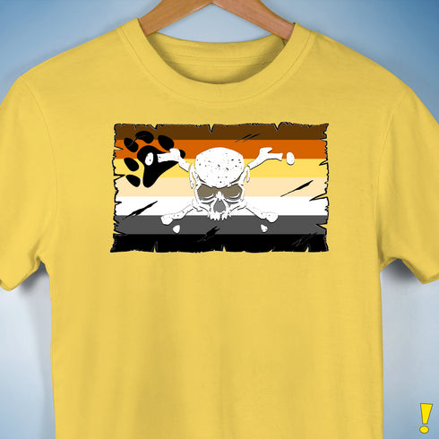 Bear Pride Pirate Flag Premium Unisex T-Shirt - Yellow
