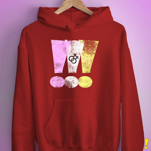 Twink Pride Grunge Exclamation Points Hoodie - Red