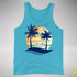 Transgender Pride Hammock Summer Beach Sunset Premium Tank Top - Aqua Triblend