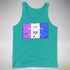 Drag Pride Pirate Flag Premium Tank Top - Teal