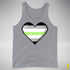 Agender Pride Pixel Heart Premium Tank Top - Grey Heather