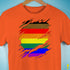 Philly LGBTQ Gay Pride Flag Ripped Reveal Premium Unisex T-Shirt - Orange
