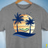 Aromantic Pride Hammock Summer Beach Sunset Premium Unisex T-Shirt - Grey Heather