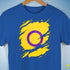 Intersex Pride Flag Ripped Reveal Premium Unisex T-Shirt - Royal Blue