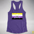 Nonbinary Pride Pirate Flag Racerback Tank - Purple