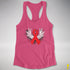 Winged Red Ribbon - World AIDS Day Racerback Tank - Hot Pink