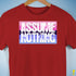 Assume Nothing Omnisexual Pride Flag Premium Unisex T-Shirt - Red