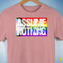 Assume Nothing LGBTQ Progress Pride Flag Premium Unisex T-Shirt - Mauve Heather