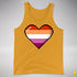 Lesbian Pride 8-Bit Pixel Heart Premium Tank Top - Gold