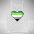 Aromantic Pride Pixel Heart Premium Tank Top - White