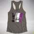 Asexual Pride Exclamation Points Women's Racerback Tank - Dark Grey