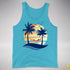 Pansexual Pride Hammock Summer Beach Sunset Premium Tank Top - Aqua Triblend