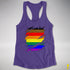 Philly LGBTQ Gay Pride Flag Ripped Reveal Racerback Tank - Purple